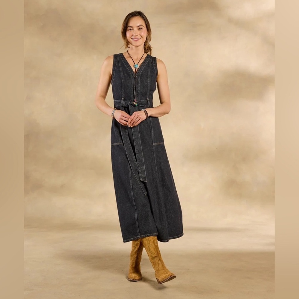 Sundance Living Poppy Denim Dress midi black - Picture 2 of 7